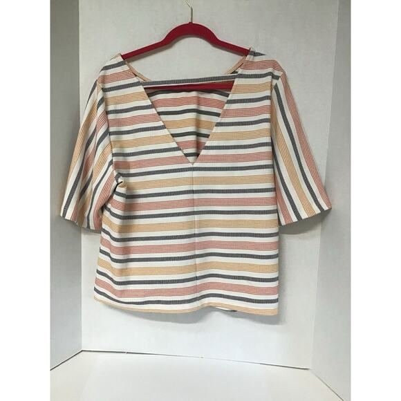 XL Porridge Anthropologie Jolene Multicolored Short Sleeve Top - Picture 2 of 6